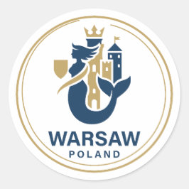 Warsaw Poland Europe Ronde Sticker