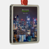 Warsaw, Poland skyline, Merry Christmas, Metalen Ornament (Rechts)