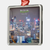 Warsaw, Poland skyline, Merry Christmas, Metalen Ornament (Links)