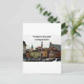 WARSAW POLAND STARE MIASTO OLD TOWN BRIEFKAART (Staand voorkant)