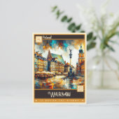 Warsaw, Polen |  schilderij Briefkaart (Staand voorkant)