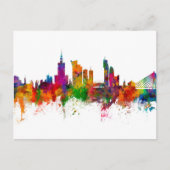 WarschaPolen Skyline Briefkaart (Voorkant)