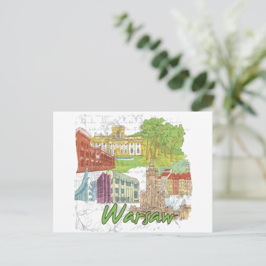 Warschau Briefkaart (Staand voorkant)