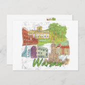 Warschau Briefkaart (Voorkant / Achterkant)