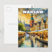 Warschau, het bloeiende hart van Polen Briefkaart (Voorkant / Achterkant)