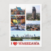 Warschau - I Love - Briefkaart (Voorkant)