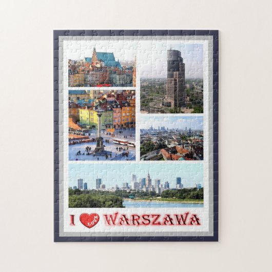Warschau - I Love - Legpuzzel (Verticaal)