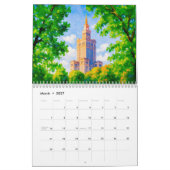 Warschau Kalender – Met de Hand Getekende Landmerk (Mar 2027)