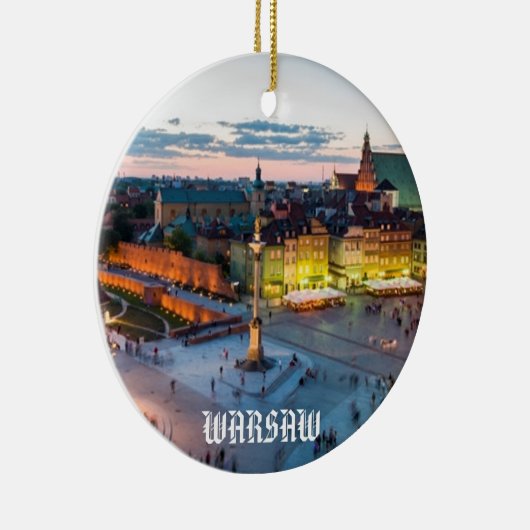 Warschau kerstversiering keramisch ornament (Rechts)