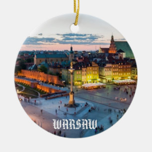 Warschau kerstversiering keramisch ornament