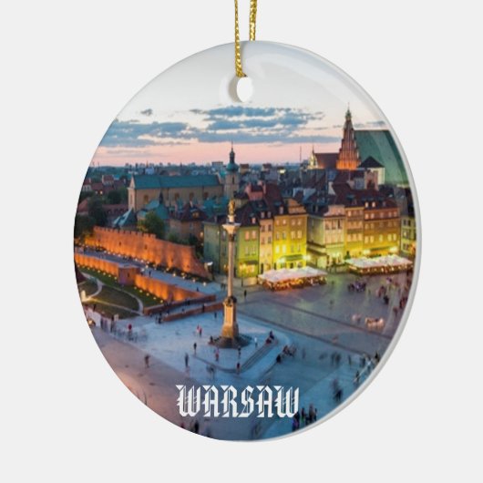 Warschau kerstversiering keramisch ornament (Links)