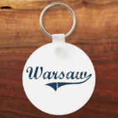 Warschau - Klassiek ontwerp New York Sleutelhanger (Voorkant)