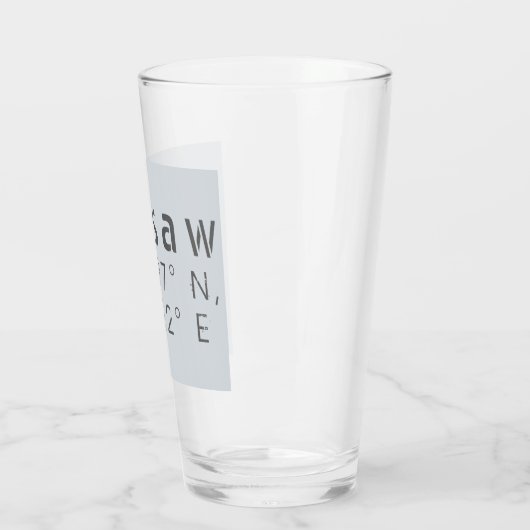 Warschau Latitude Lengtegraad Glas (Links)