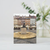 Warschau Mermaid Old Town Poland Briefkaart (Staand voorkant)