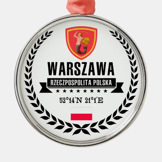 Warschau Metalen Ornament (Voorkant)