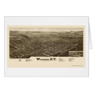 Warschau, NY Panoramic Map - 1885