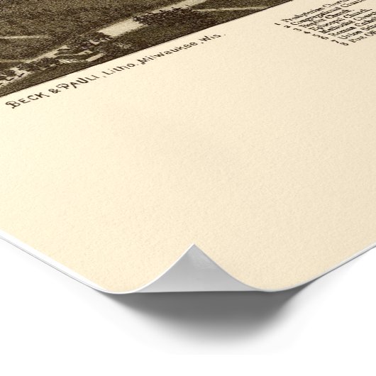 Warschau, NY Panoramic Map - 1885 Poster (Hoek)