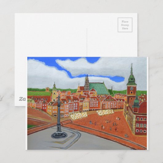 Warschau-Oude stad Briefkaart (Voorkant / Achterkant)