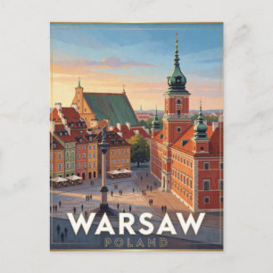 Warschau Oude Stad Koninklijk Kasteel Polen   Briefkaart