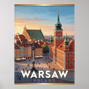 Warschau Oude Stad Koninklijk Kasteel Polen Poster