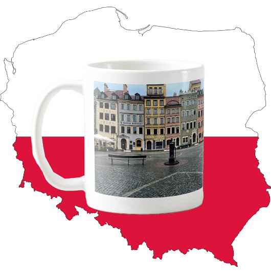 Warschau Oude Stad Polen Foto Koffiemok