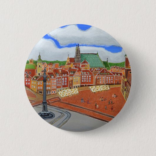 Warschau-Oude stad Ronde Button 5,7 Cm (Voorkant)