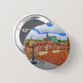 Warschau-Oude stad Ronde Button 5,7 Cm (Voorkant /achterkant)