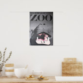 Warschau Polen bezoekt de dierentuin Hippo 1967 Po Poster (Keuken)