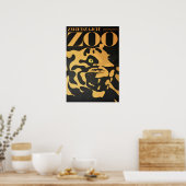 Warschau Polen bezoekt de dierentuin van 1967 oud  Poster (Keuken)