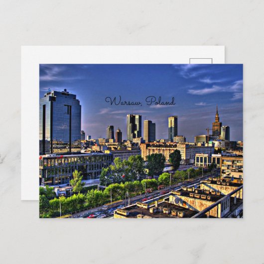 Warschau, Polen Briefkaart (Voorkant / Achterkant)