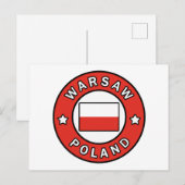 Warschau Polen Briefkaart (Voorkant / Achterkant)