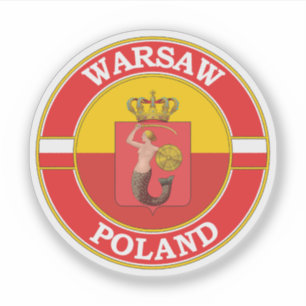 Warschau Polen Cirkel Embleem Sticker