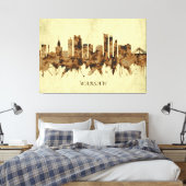 Warschau Polen Cityscape Canvas Afdruk (Insitu (Slaapkamer))