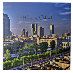 Warschau, Polen Cityscape Tegeltje