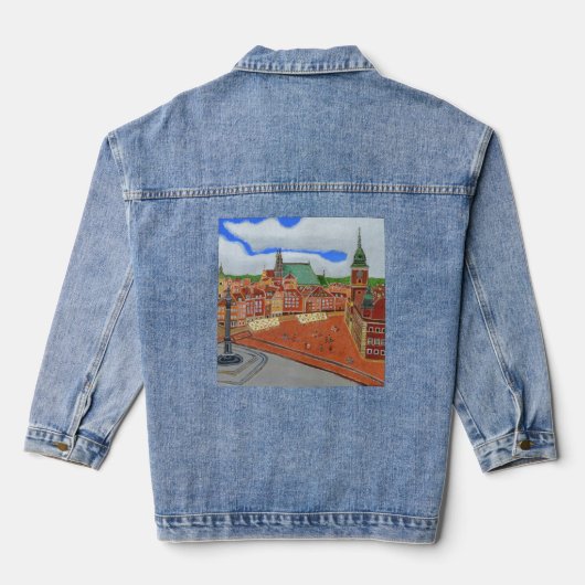 Warschau, Polen Denim Jacket (Achterkant)