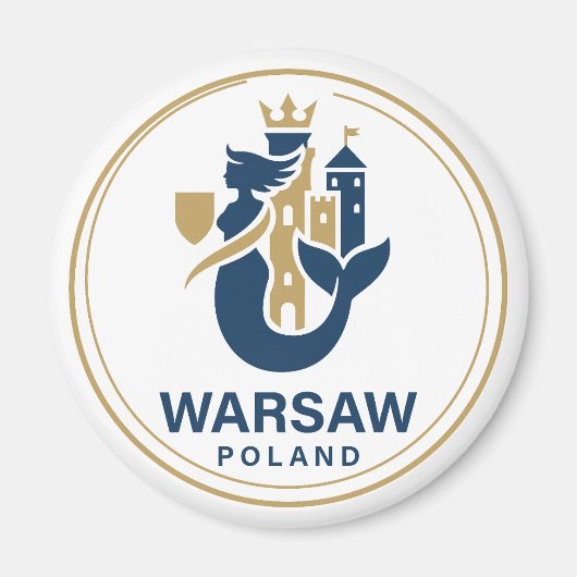 Warschau Polen Europa Magneet (Voorkant)