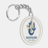 Warschau Polen Europa Sleutelhanger (Voorkant Links)