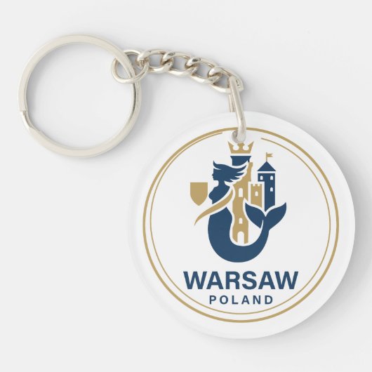 Warschau Polen Europa Sleutelhanger (Voorkant)