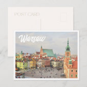 Warschau Polen Foto Briefkaart (Voorkant / Achterkant)