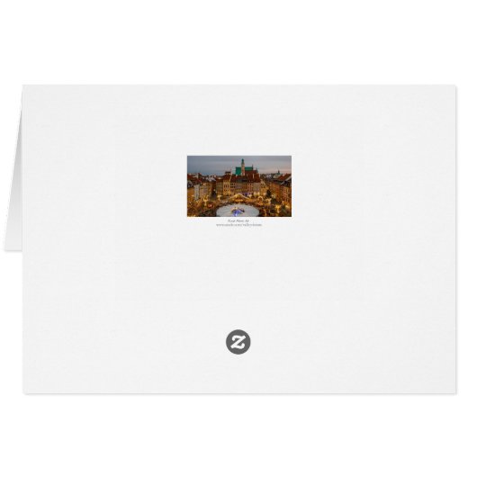 Warschau Polen Kerst Kaart (Achterkant Horizontaal)