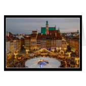 Warschau Polen Kerst Kaart (Voorkant Horizontaal)