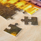 Warschau Polen Night Skyline Warschau Spire Legpuzzel (Zijkant)