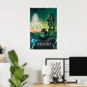 Warschau Polen Poster Reisprent Poolse Kunst (Thuiskantoor)