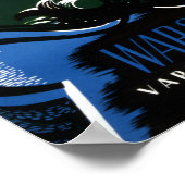 Warschau Polen Poster voor het reizen met reiswieg (Hoek)