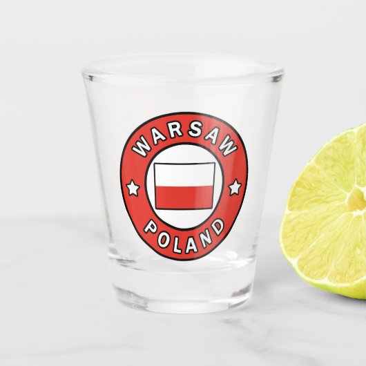 Warschau Polen Shot Glas (Voorkant)