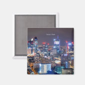 Warschau, Polen skyline, Magneet (Voorkant / Achterkant)