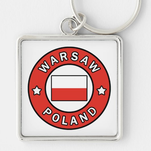 Warschau Polen Sleutelhanger (Voorkant)
