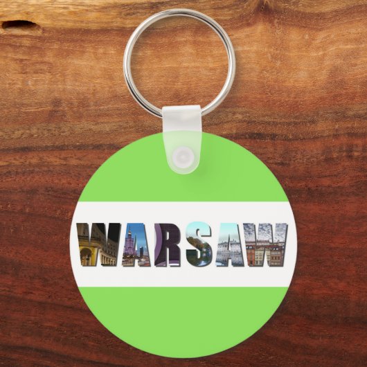 Warschau Polen Sleutelhanger (Achterkant)