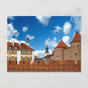 Warschau Polen Stadsmuren Briefkaart
