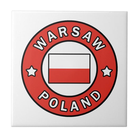 Warschau Polen Tegeltje (Voorkant)